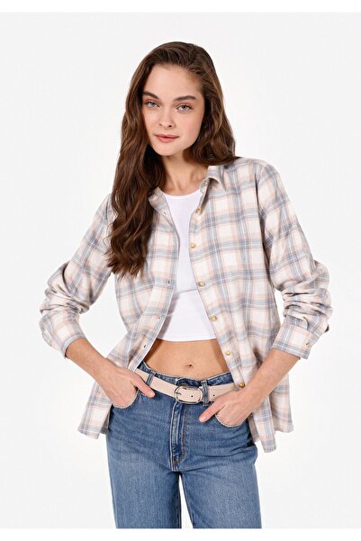 Colin's Cămașă de damă Ecru cu mânecă U