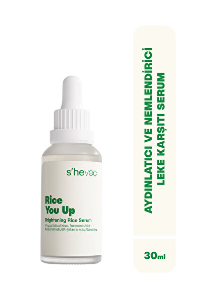 s'hevec Aydınlatıcı ve Nemlendirici Leke Karşıtı Vegan Pirinç Serum 30 ml Ric...
