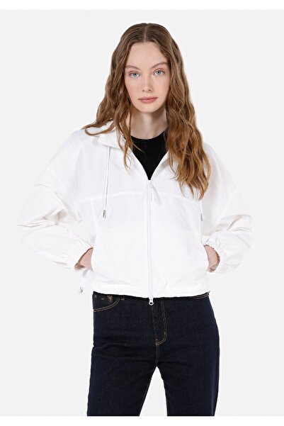 Colin's Γυναικείο λευκό αδιάβροχο κανονικής εφαρμογής