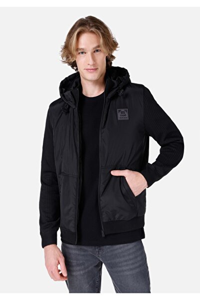 Colin's Ανδρικό μαύρο παλτό Slim Fit