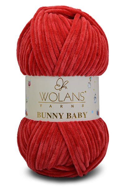 WOLANS 458 Σκούρο Κόκκινο Μαλακό Βελούδο - Baby Bunny Knitted IPi Μαλακή κουβ...
