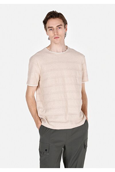 Colin's Pulover bej pentru bărbați cu croială normală