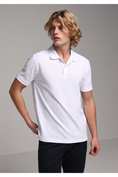 Colin's Регулярний крій, поло-комір, прямий, чоловічий, білий, бавовняний, бе...
