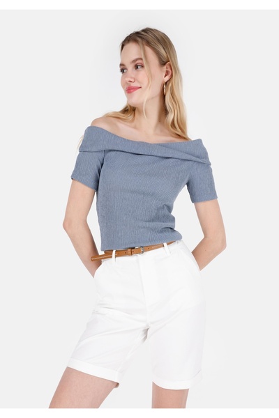 Colin's Tricou albastru de damă - mâneci