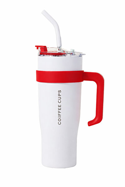 Weather Forecast 304 L Çelik 1,2 L Beyaz Pipetli Kamp Piknik Termos cin909by