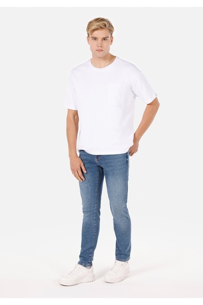 Colin's Pantaloni slim fit cu talie joasă pentru bărbați, indigo