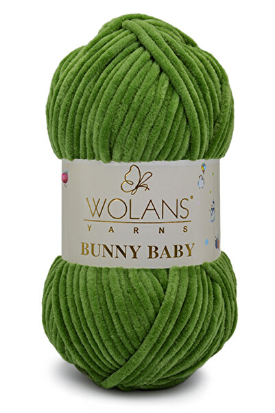 WOLANS Green Velvet Bunny Baby Knit - Μοντέλο 432, Μαλακό και Σχέδιο Κουβέρτα