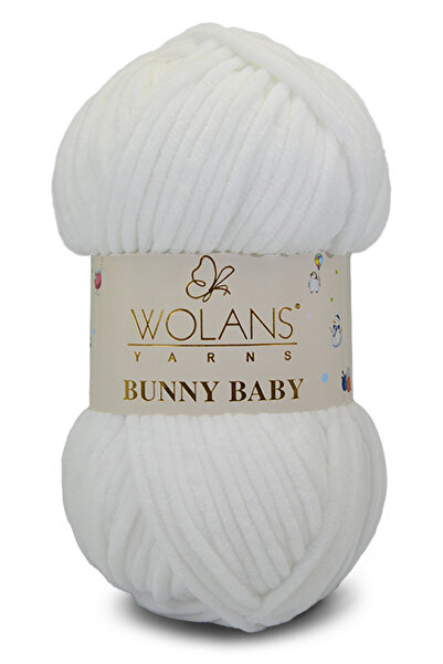 WOLANS 401 Μοντέλο Λευκό Μαλακό Βελούδο - 100gr 120mt Κουβέρτα Κλωστή