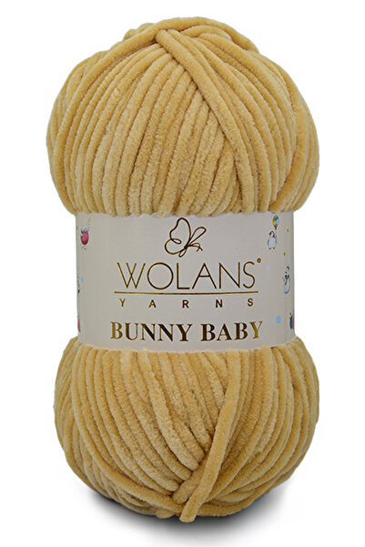 WOLANS Μπεζ Soft Velvet Bunny Baby - 100gr 120mt Πλεκτό νήμα Velvet String To...