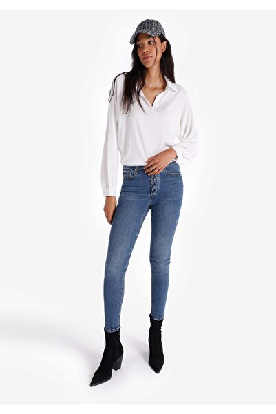 Colin's Скінні джинси середньої довжини з вузькими штанинами для жінок, індиго