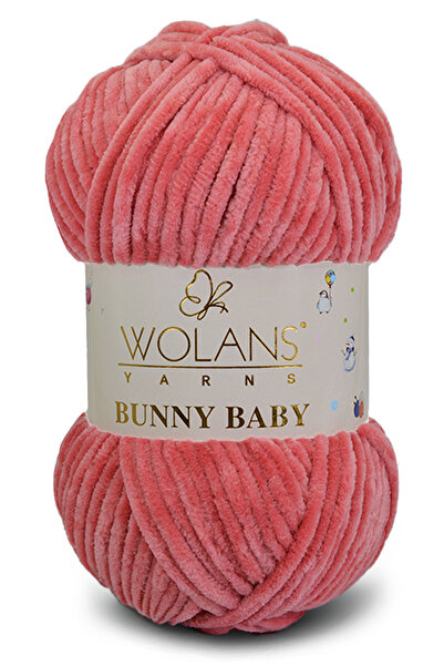 WOLANS 451 Strawberry Soft Velvet Bunny Baby Knitting Yarn Velvet Yarn Μαλακό...