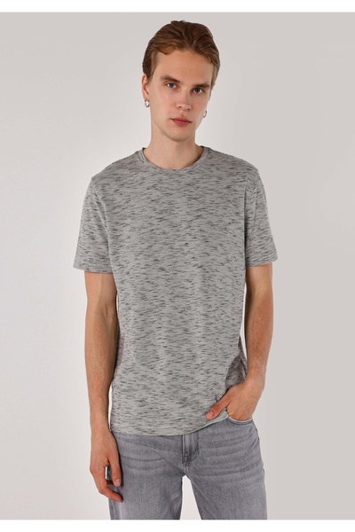 Colin's Ανδρικό κοντομάνικο μπλουζάκι Anthracite - Crew Neck, κανονική εφαρμογή