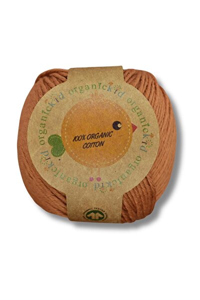 OrganicKid Organik Pamuk Amigurumi Punch 50 gr El Örgü İpi 565 Taba Kahve (Sa...