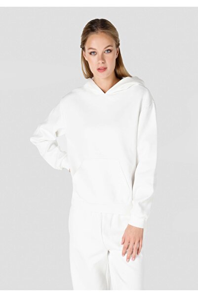 Colin's Регулярний крій, капюшон, прямий крій, жіночий, білий, світшот