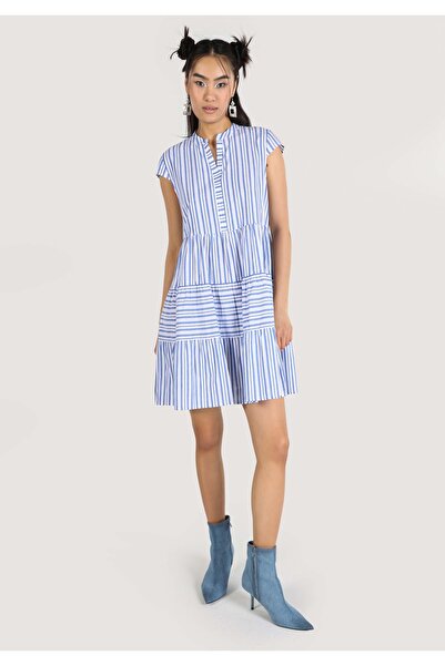 Colin's فستان أزرق نسائي بقصة عادية