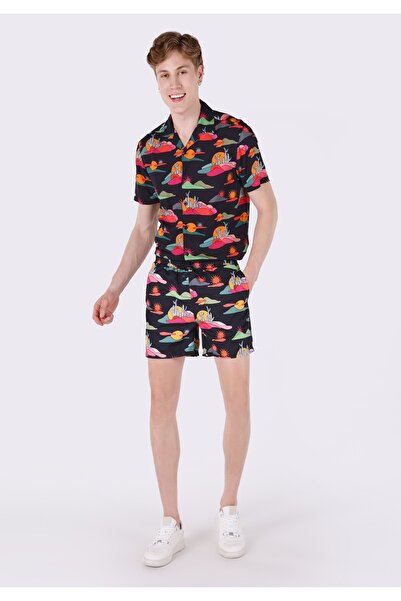 Colin's Мъжки многоцветни бански шорти Slim Fit с щампа