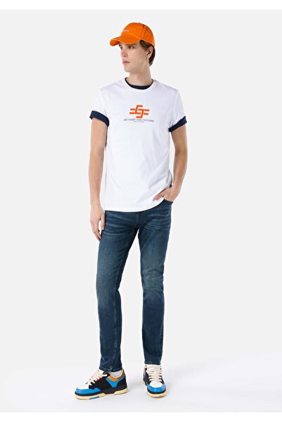 Colin's Pantaloni de jeans pentru bărbați, cu croială dreaptă, indigo închis