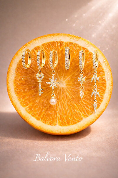 BALVORA VENTO KADIN ÇELİK ÇOKLU KÜPE SETİ