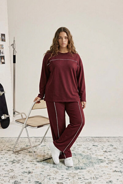 şuranur Γυναικείο κοστούμι casual με μακρυμάνικο ύφασμα Modal σε στυλ Osho, μ...