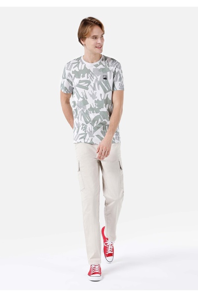 Colin's Мъжки панталон с прав крачол и средна талия, бежов, стандартна кройка