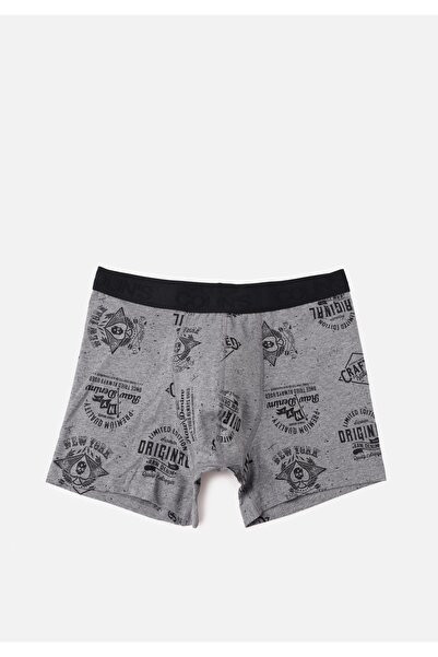 Colin's Modern Fit Baskılı Erkek Antrasit Boxer