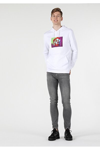 Colin's Чоловіча біла бавовняна кофта прямого крою