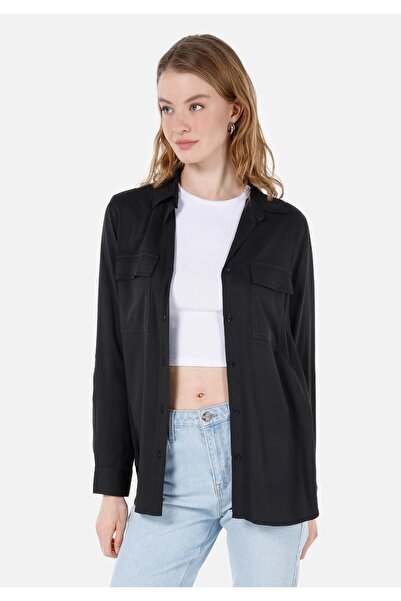 Colin's Γυναικείο πουκάμισο με κανονική εφαρμογή με μονόχρωμο γυναικείο ανθρα...