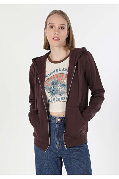 Colin's Регулярний крій, капюшон, прямий крій, жіночий, коричневий, світло-ко...