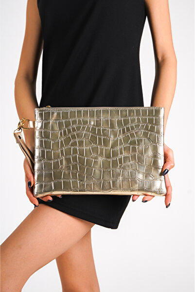 Capone Outfitters Γυναικεία τσάντα Clutch Paris 220 από λουστρίνι Croco Pattern