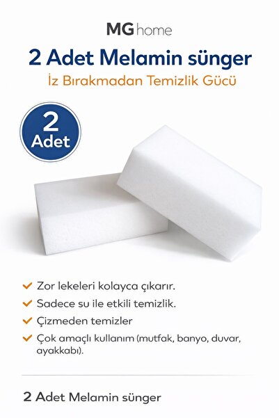 VENON 2 Adet ❤️Melamin Sünger ❤️Çizik Giderici Sünger❤️Duvar Temizleme Sünger...