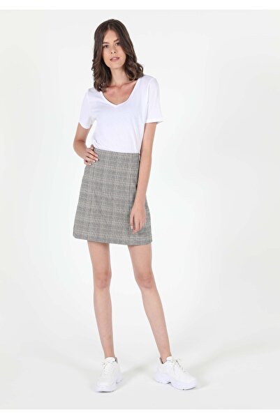 Colin's Plaid Women's Gray Mini Skirt Cl 1050386