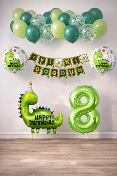 Patladı Gitti Σετ γενεθλίων με θέμα τον δεινόσαυρο για 8 ετών