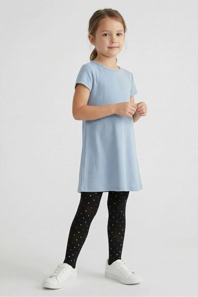 Bross Тънки чорапогащи с бляскави звезди за деца