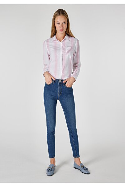 Colin's 759 Lara Mid Waist Skinny Leg Super Slim Fit Μπλε γυναικείο τζιν παντ...