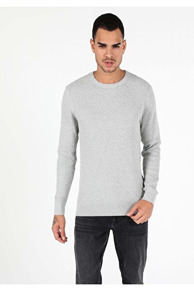 Colin's سليم صالح جولة الرقبة الرجال سترة رمادية