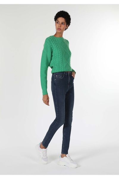 Colin's Skinny Fit ψηλόμεσο στενό γυναικείο παντελόνι Indigo Jean