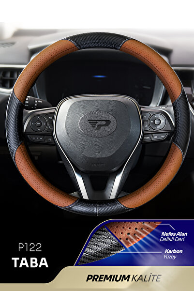 Panda Kılıf PANDA OTO DİREKSİYON KILIFI - DELİKLİ DERİ / KARBON YÜZEY