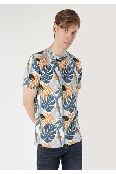 Colin's Regular Fit Round Neck Printed Men's Multicolor Short Sleeve T-Shirt