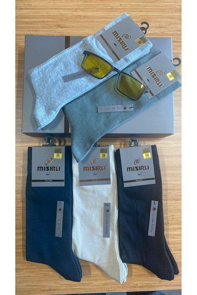 Mısırlı Erkek Dikişsiz organik pamuk Çorap 12 adet Paket 4 siyah 3 bej 1 çağl...