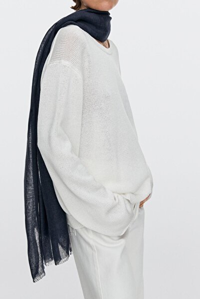 Massimo Dutti %100 keten düz fular