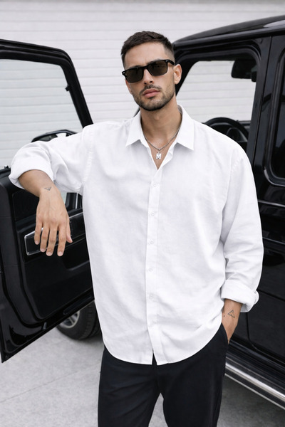 Delpino Long Sleeve Summer Modal Fabric Shirt
