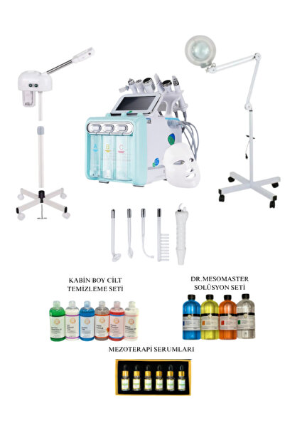 anka lazer Cilt Bakım Seti Hydrafacial+Buhar+Solüsyon Set+Kabin Boy Cilt Bakı...