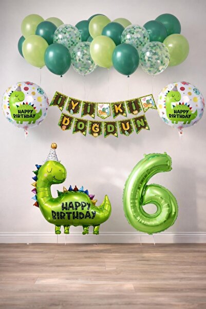 Patladı Gitti Σετ γενεθλίων με θέμα τον δεινόσαυρο για 6 ετών