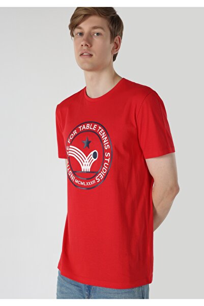 Colin's Red Regular Fit Crew Neck Men's Short Sleeve T-Shirt