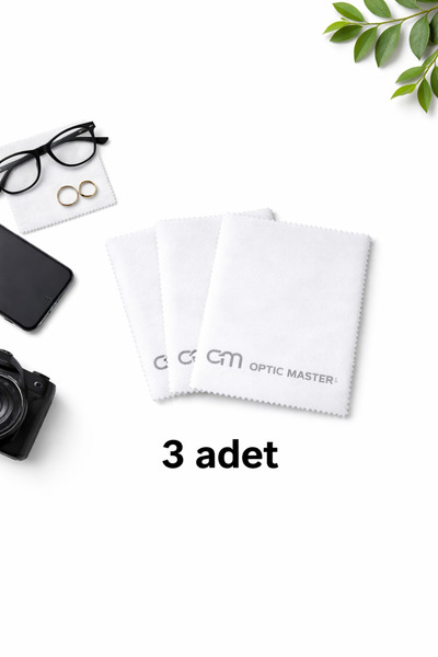 Glasses cleaning cloth Microfiber cloth 15x18 CM 3 pcs White