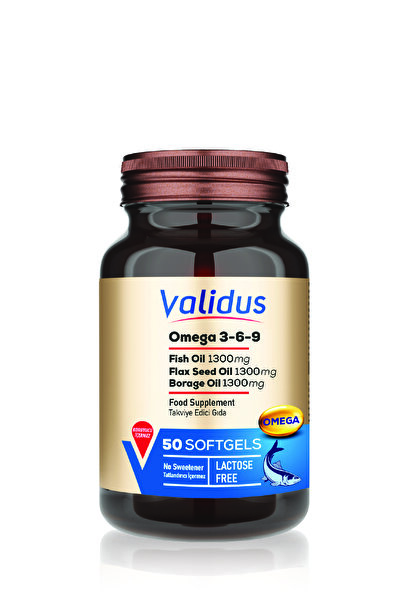 Validus أوميغا 3-6-9 سوفت جل - زيت السمك 1300 مجم، زيت بذور فلاكس 1300 مجم، ز...