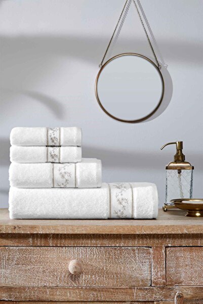 Özdilek DANIELA БІЛИЙ ДУШОВИЙ НАБІР/ГОСТИННИЙ НАБІР/ПОЛОТЕНЕЦЬ