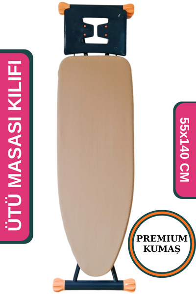 ASEV HOME Ütü Masası Kılıfı Büyük Boy Ipli Stoperli Keçeli Örtüsü Bezi 55x140...