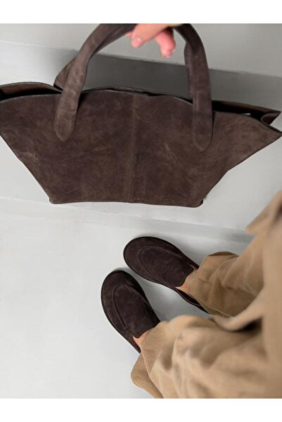 FUNDA AKIN Mi Luz Genuine Leather Comfortable Sole Brown Suede Loafer