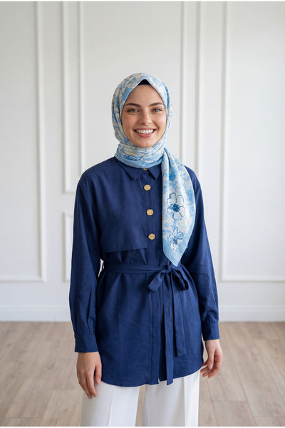 BENAHOLL Πουκάμισο με διακοσμητικά κουμπιά Nisan Cupra Cape-NA847 Ναυτικό μπλε